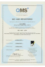 ISO 14001:2004 certificate
