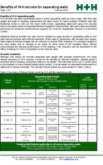 Benefits of H+H aircrete for separating walls