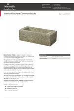 Dense concrete common bricks datasheet
