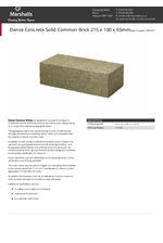 Solid common brick 215x100x65 datasheet