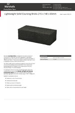 Solid coursing bricks 215x140x65 datasheet