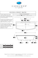 Elysia inset bath specification sheet
