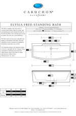Elysia free-standing bath specification sheet
