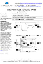 Nirvana Deep Soaking Tub spec sheet 2018