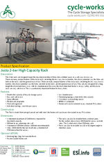 Josta® 2-Tier cycle rack specification sheet