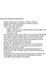 The Specular - tech specs