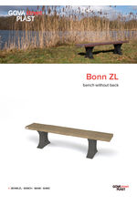 Bonn ZL recycled plastic bench