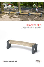 Canvas 30° recycled plastic bench