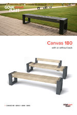 Canvas 180 recycled plastic bench