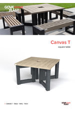 Canvas Table - recycled plastic outdoor table with benches