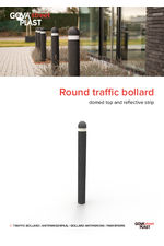 Round Traffic dome-top recycled plastic bollards