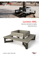 London 4ML recycled plastic bench