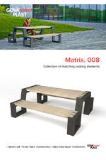 Matrix 08 recycled plastic picnic table with benches