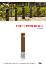 Square Traffic recycled plastic removable bollard