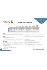 RoofEdge – green roof edging Data Sheet