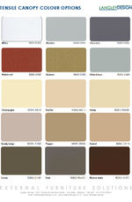 Tensile Canopy Colour Options