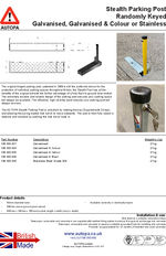 AUTOPA Stealth parking post - randomly keyed