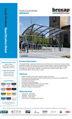Apollo steel cycle shelter with curved roof Broxap