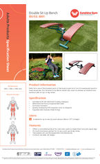 Double Sit Up Bench BX/SG 3001 - Technical data sheet