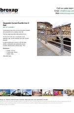 Quayside Curved Ductile Iron 5 Rail BX 1577-5-DI-BP-I - Technical data sheet