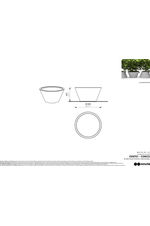 Conics planter CON701 - Technical drawing