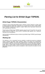 Planting List for Projects using TOPSOIL Products