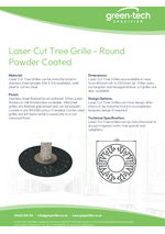 LaserCutTreeGrille Branch Round PowderCoated DataSheet 