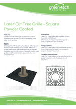 LaserCut TreeGrille Branch Square PowderCoated DataShee