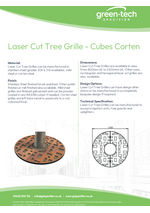 LaserCut Tree Grille Cubes Round Corten DataSheet