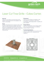 LaserCut Tree Grille Cubes Square Corten DataSheet