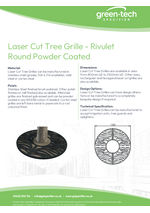 LaserCut Tree Grille Rivulet Round Powder Coated DataSheet 
