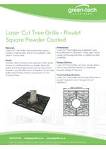 LaserCut Tree Grille Rivulet Square Powder Coated DataSheet