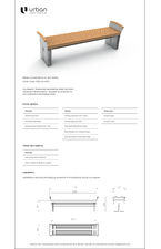 Ribera bench – 2 arm rests - 9031-62-0100