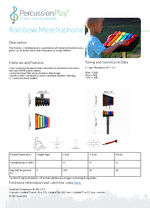 Rainbow Metallophone Cut Sheet