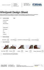 FIRMA - windpost design sheet
