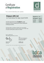TDCA DeckMark Product Certificate