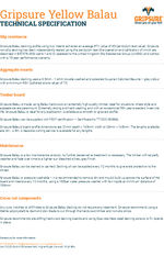 Gripsure Yellow Balau Technical Specification