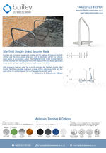 Sheffield double-sided scooter rack data sheet