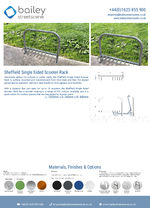 Sheffield single-sided scooter rack data sheet