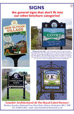 Leander signs for villages, towns and visitor attractions