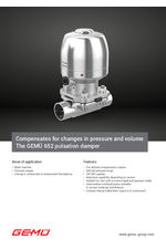 GEMU 652 Pulsation Damper product flyer