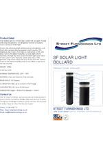 SF solar light bollard data sheet