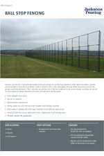 Ball stop fencing spec sheet