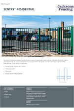 Sentry residential spec sheet