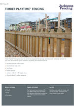 Timber playtime fencing spec sheet