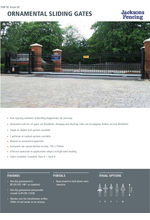 Ornamental sliding gates spec sheet