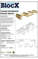 Canisp Castellated Planter Bench
