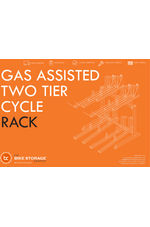 Gas-assisted two-tier bike rack