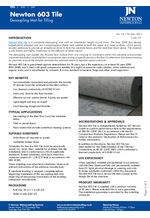 Newton 603 Tile - data sheet