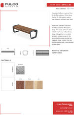 Fulco - Ataria 1500mm bench without backrest (LAT.111.02)